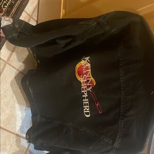 Lee Black Jacket with Red and Yellow Embroidery